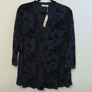 Timeson casual V-neck tunic. double layers. Size XL. NWT.